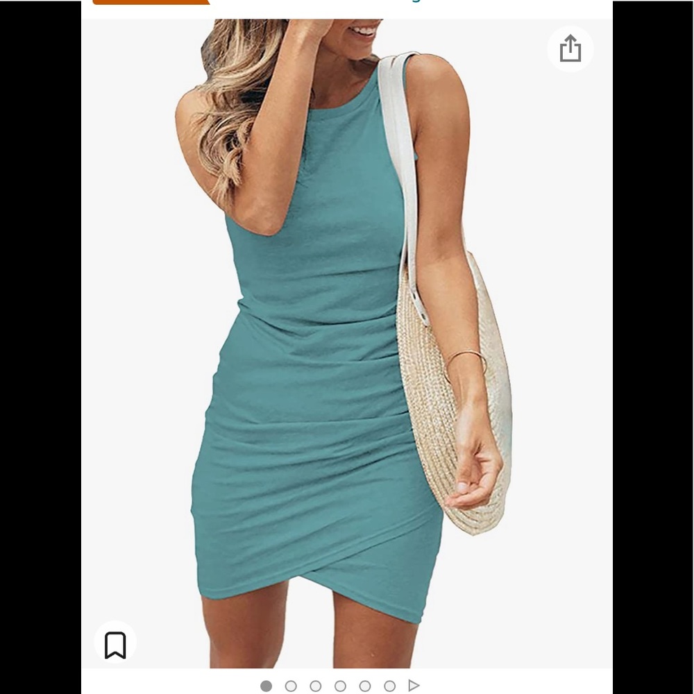 Size small turquoise bodycon dress. Never worn-looks exactly like leith dress